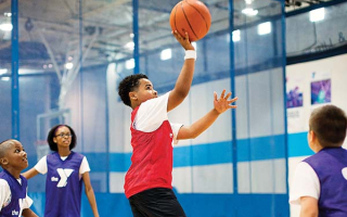 Children play Basketball at the Y