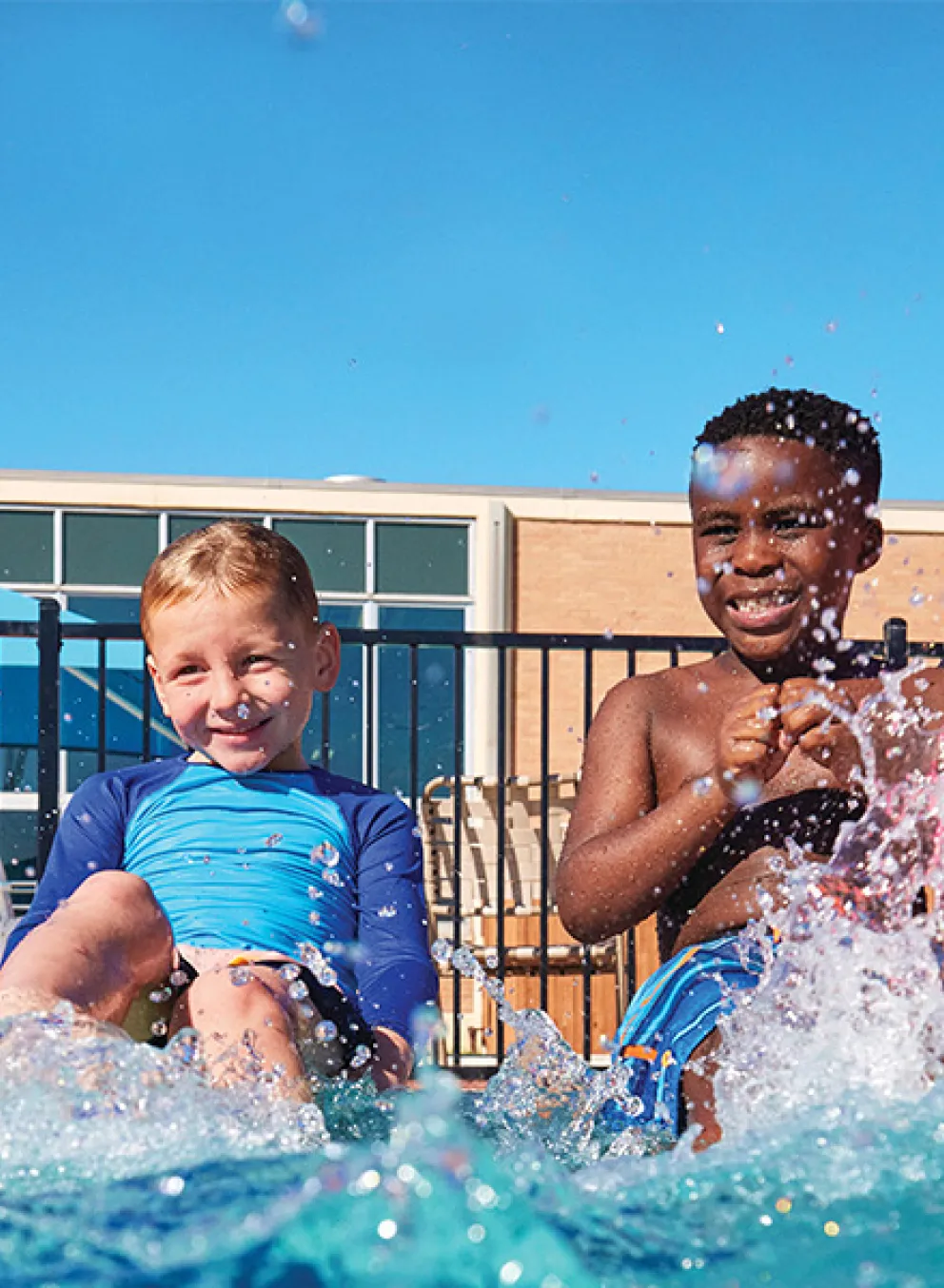 Campers enjoying our spring break camp pool time!