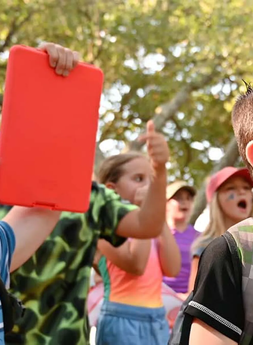 Campers at our Camp Cristina Welcoming Ceremony.