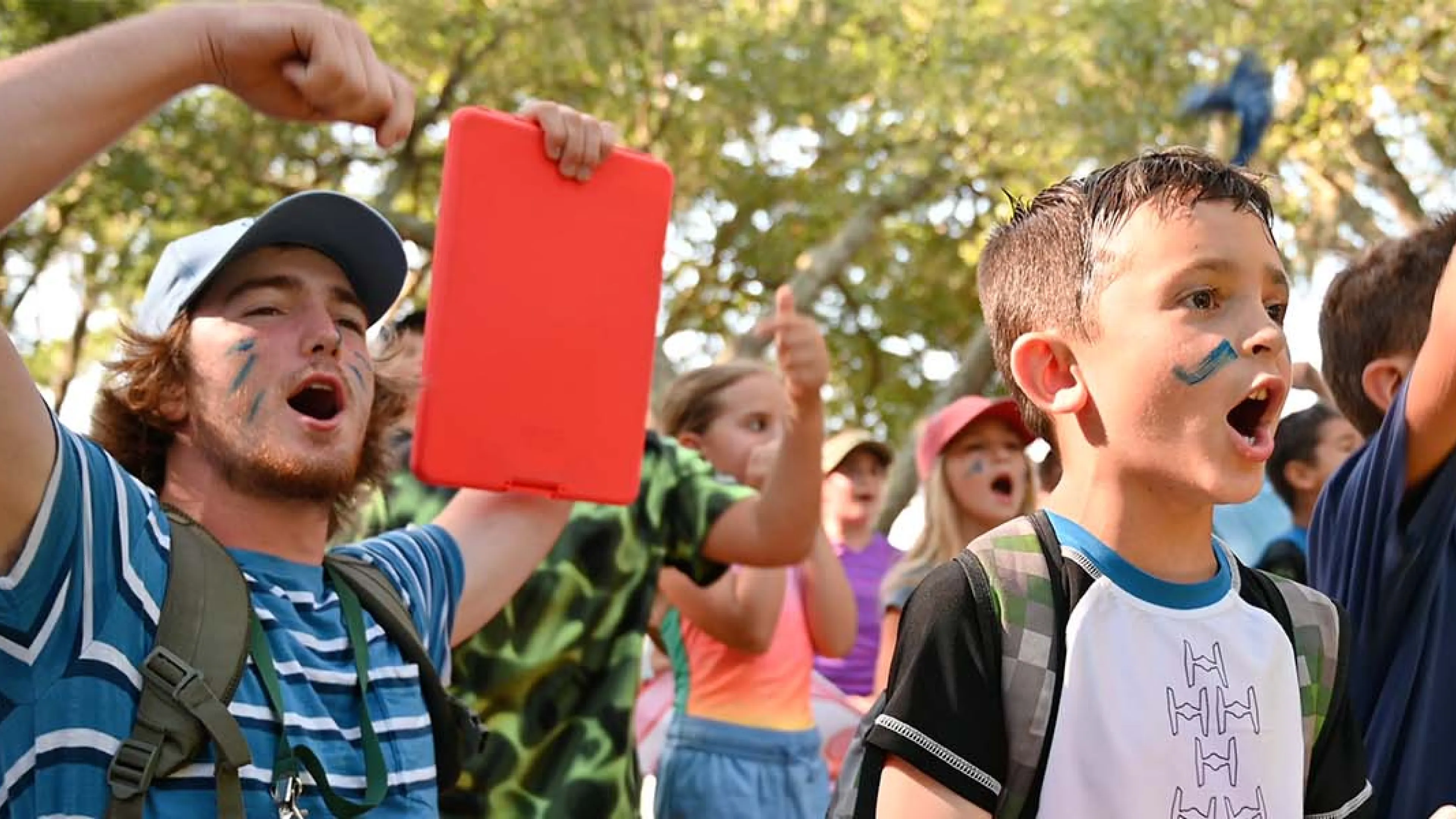 Campers at our Camp Cristina Welcoming Ceremony.