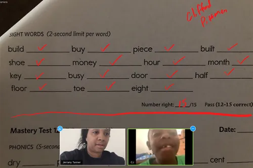 screen capture of virtual Tampa YMCA YREADS! session