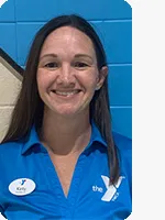 headshot of female personal trainer wearing blue YMCA polo